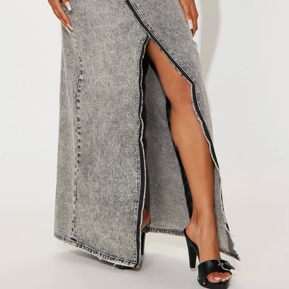 Denim Maxi Dress -Black Wash size 2x - Picture 2 of 7